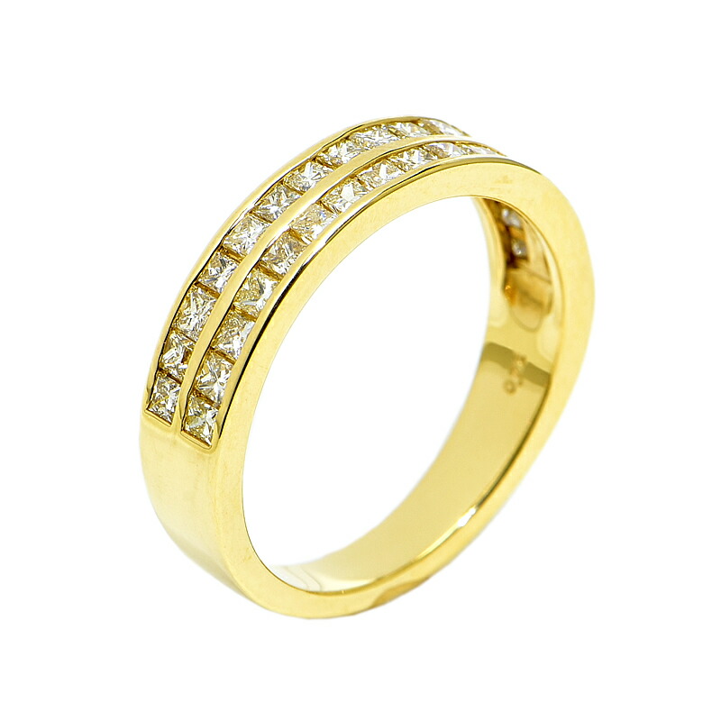 楽天市場】[返品OK] 合計0.66ct天然ダイヤモンドリング 12号 K18PG  