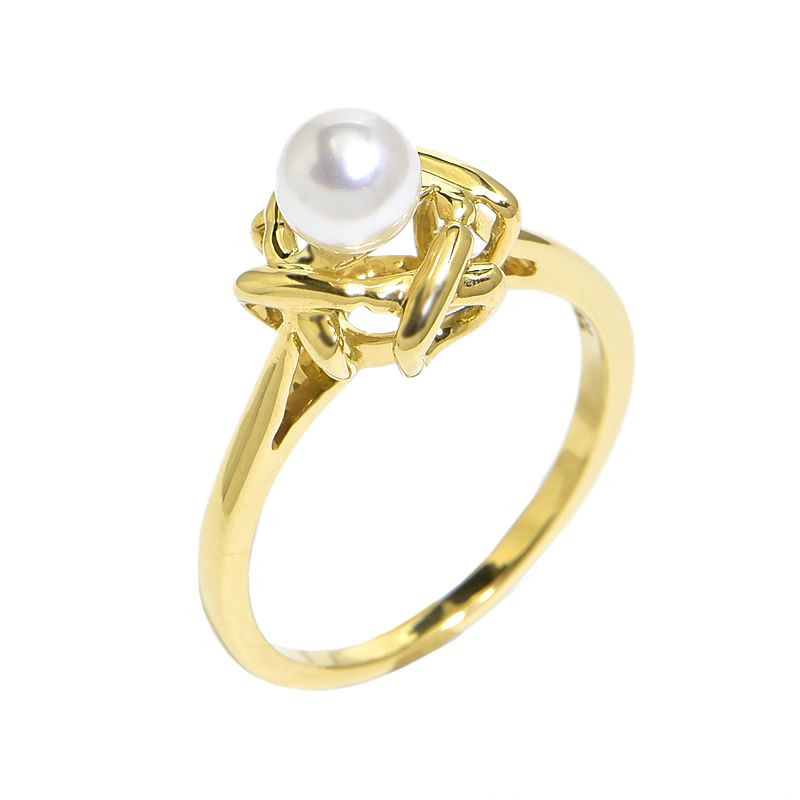 楽天市場】ティファニー ルビー パール 真珠 リング・指輪 K14イエロー
