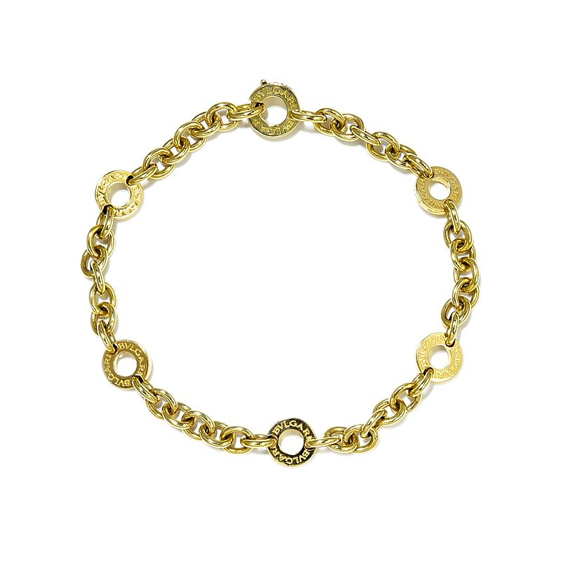 楽天市場】美品 ブルガリ BVLGARI ライスチェーン ブレスレット K18YG
