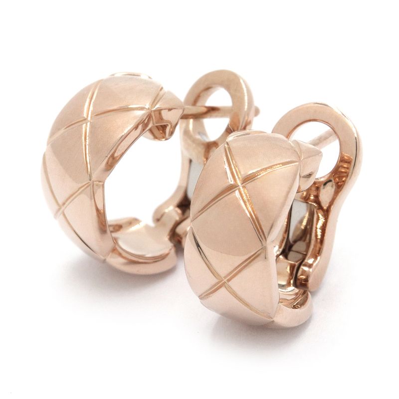 CHANEL ココクラッシュ　ピアス　ベージュゴールド CHANEL - CHANEL シャネル ☆ ココクラッシュ ピアス ☆ ベージュ