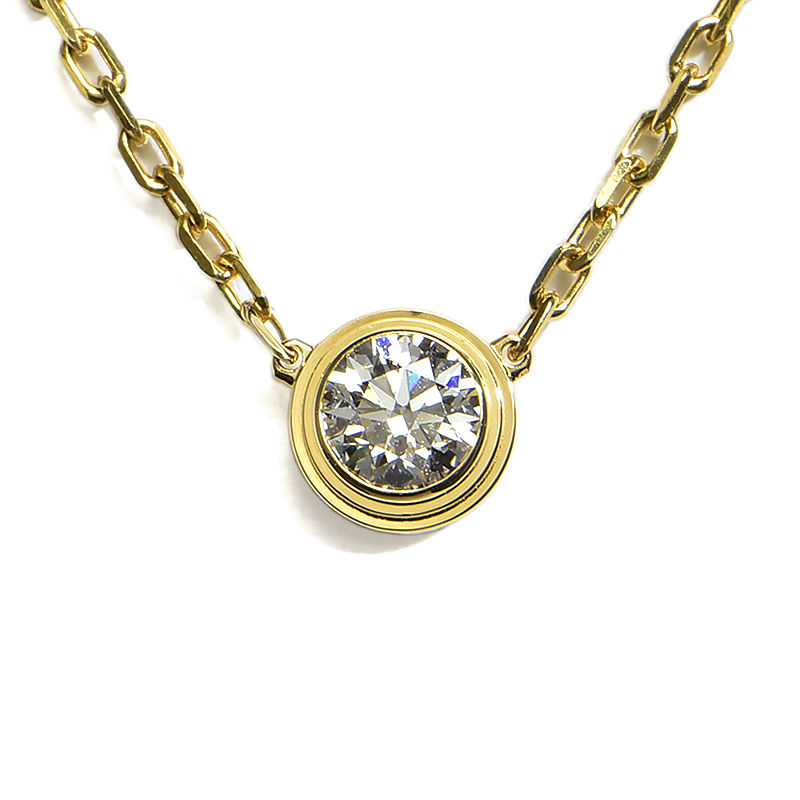 CARTIER カルティエペルルドディ アマンダイヤモンドネックレス K18YG ペルルドディアマン ダイヤネックレス K18YG/ダイヤ 16.1g