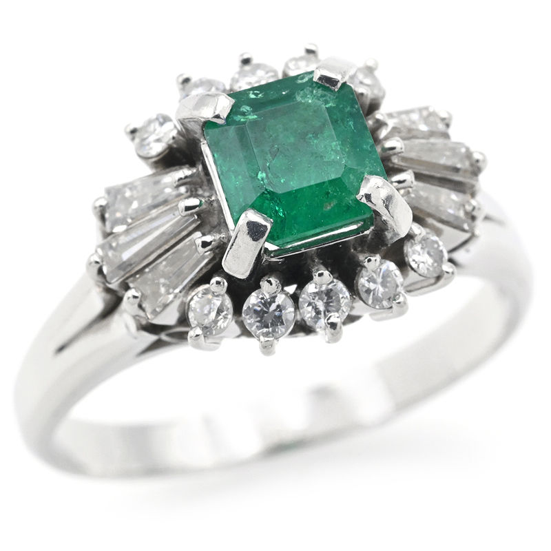 楽天市場】エメラルド 0.65ct リング 12.5号 PT900 (Pm) プラチナ 指輪