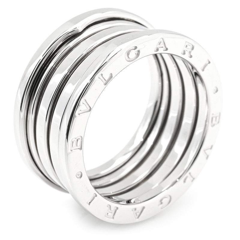 [返品OK] ブルガリ ビー・ゼロワン 4バンド リング #59 18号 K18WG B-zero1 ビーゼロワン B.zero1 バネ ホワイトゴールド 地金13.2g 【中古】【送料無料】｜麻布十番blanc【ブラン】