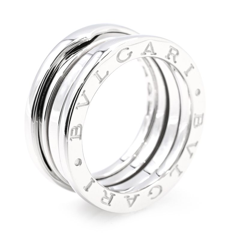 [返品OK] ブルガリ ビーゼロワン リング 3バンド #51 11号 K18WG ビー・ゼロワン 18金 金無垢 バネ ホワイトゴールド 地金9.9g 【中古】【送料無料】｜麻布十番blanc【ブラン】