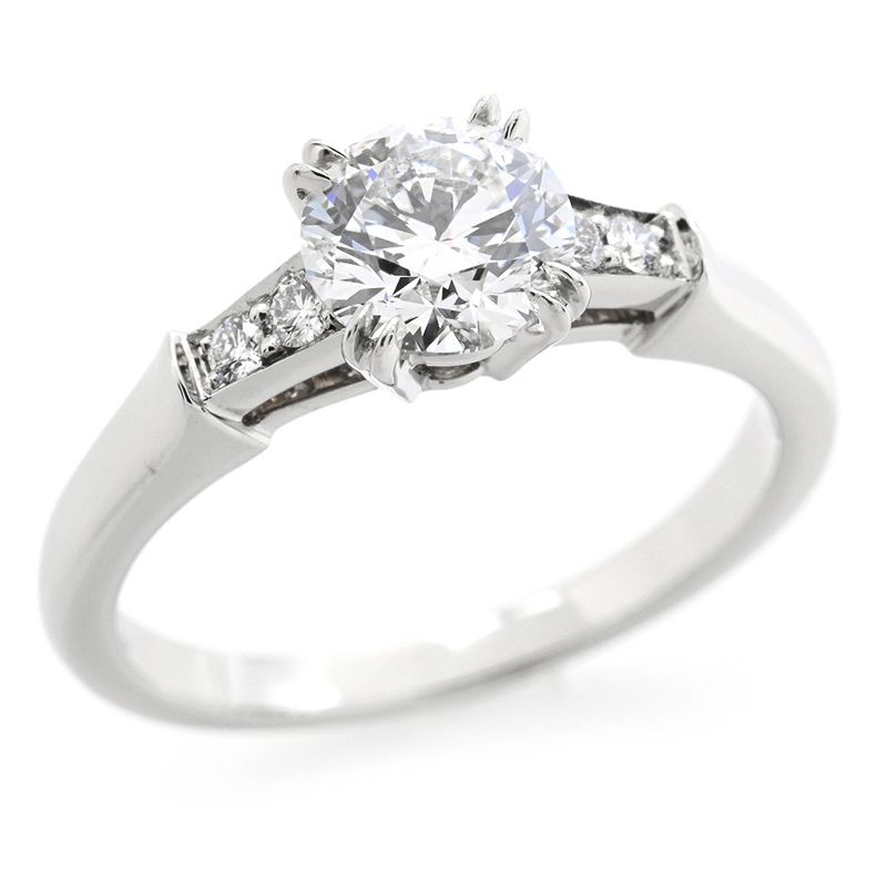 [返品OK] ハリーウィンストン D/VS-1/3Excellent/0.74ct ラウンドカット トリスト リング 10号 Pt950 ダイヤモンド プラチナ 地金4.3g 【中古】【送料無料】｜麻布十番blanc【ブラン】