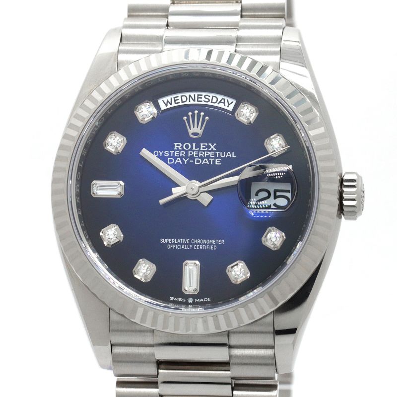 オリジナル 腕章 製作所 楽天市場】ロレックス ROLEX デイデイト 128239 ブルーオンブレ