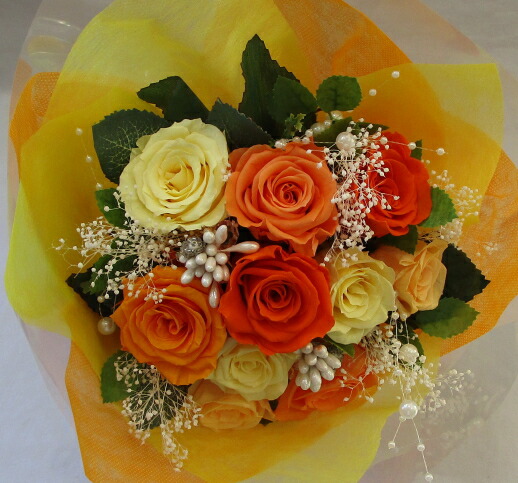 楽天市場】ビタミンカラーブーケ【smtb-tk】【プリザーブドフラワー