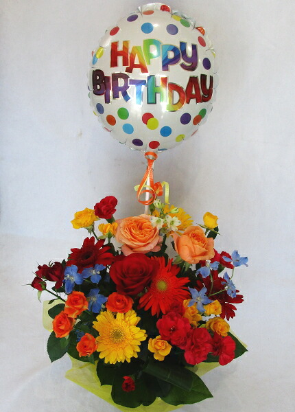 【バルーンフラワー】豪華なお花のbirthday2 対応 【誕生日の花】【出産祝い】