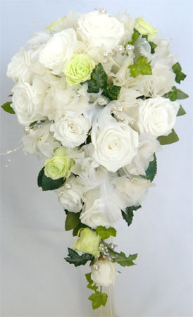 楽天市場】【ウエディングブーケ】白・淡グリーン プリザーブド