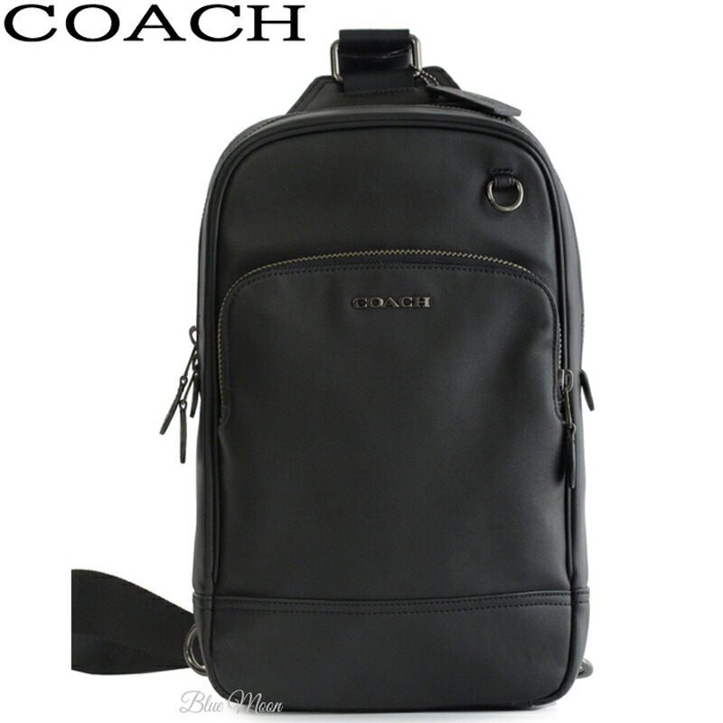 Coach 斜めがけ メンズ バッグ ボディバッグ バッグ ブラック 黒 本革 コーチ ワンショルダー 斜めがけ ブラック アウトレット ブランド C2931 Qb Bk ブルームーン送料無料 コーチ Coach バッグ メンズ ボディバッグ 鞄 アウトレット 人気