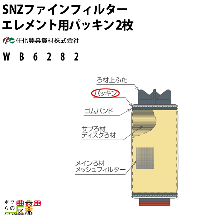 楽天市場】住化農業資材 SNZファインフィルター口径50mm専用 替え