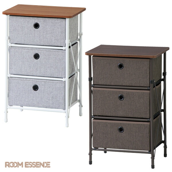 楽天市場】3段チェスト EF-SR36-3 ファブリックチェスト 布天板タイプ