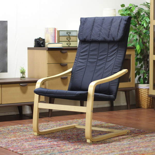 楽天市場 ゆったりくつろげる ルームチェア リラックスチェアースリム ルームチェア チェア チェアー 椅子 いす リビング ブラック 不二貿易 Interior インテリオール