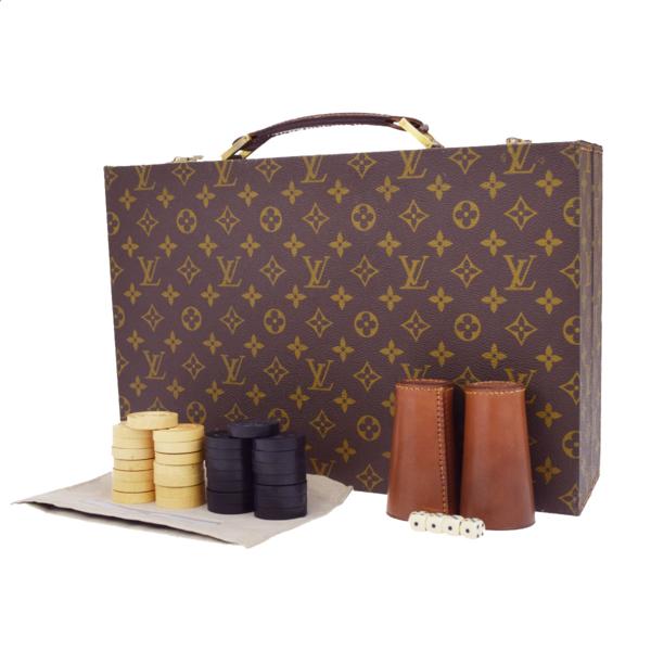 boom: Hard rare Louis Vuitton LOUIS VUITTON backgammon game and set trunk bag monogram PVC ...