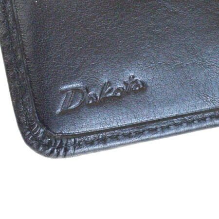 外面的美品dakota dakota局拉链对开钱包黑色皮革03hd703