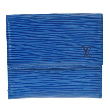 中古 外の方美品 ルイヴィトン Louis Vuitton オポルトモネ ビエ カルト クレディ 三つカール Wホック 金入れ エピ トレドブルー M 09mh090 毎日 初商い物を続々入荷しています Klubwino Pl