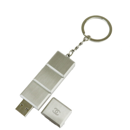 シャネル 買取り実績 CHANEL チョコバー USBメモリー 500MB 02BT908 メタル 最大80％オフ シルバー