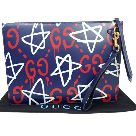 GUCCIゴーストGG柄クラッチバック-