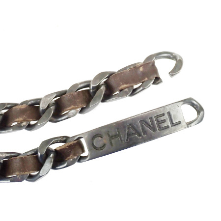 シャネル CHANEL ベルト ココマーク 09JE730 チェーン ブラウン