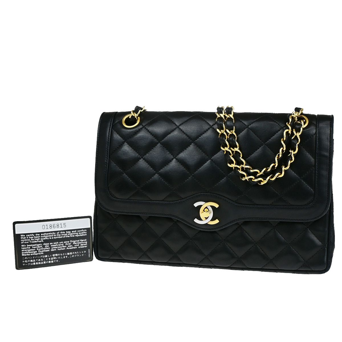 【中古】シャネル CHANEL 光の都市 CC ロゴタイプ マトラッセ 25 ダブル下げ翼 チェーン店 ショルダーバッグ なめし革 ネイビーブルー フランス共和国 ヴィンテージ321RK227 バッグ・小物・ブランド雑貨-ショルダーバッグ・メッセンジャーバッグ