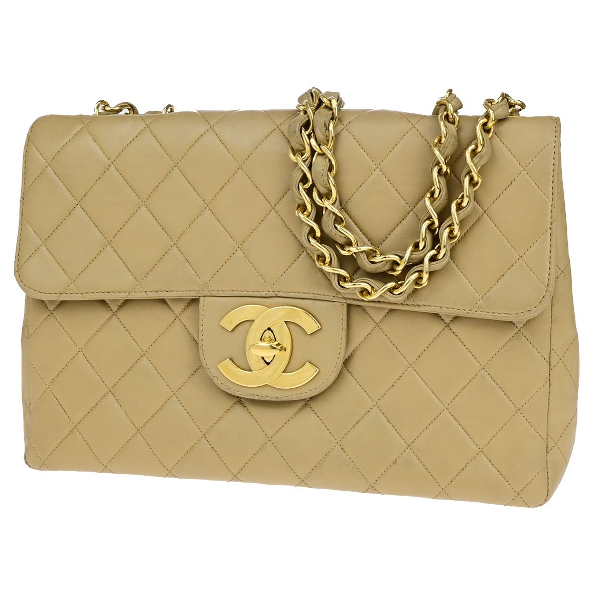 【中古】シャネル CHANEL CCロゴ マトラッセ 30 チェーン ショルダーバッグ レザー ブラック ゴールド金具 フランス ヴィンテージ309RK218｜ブーム