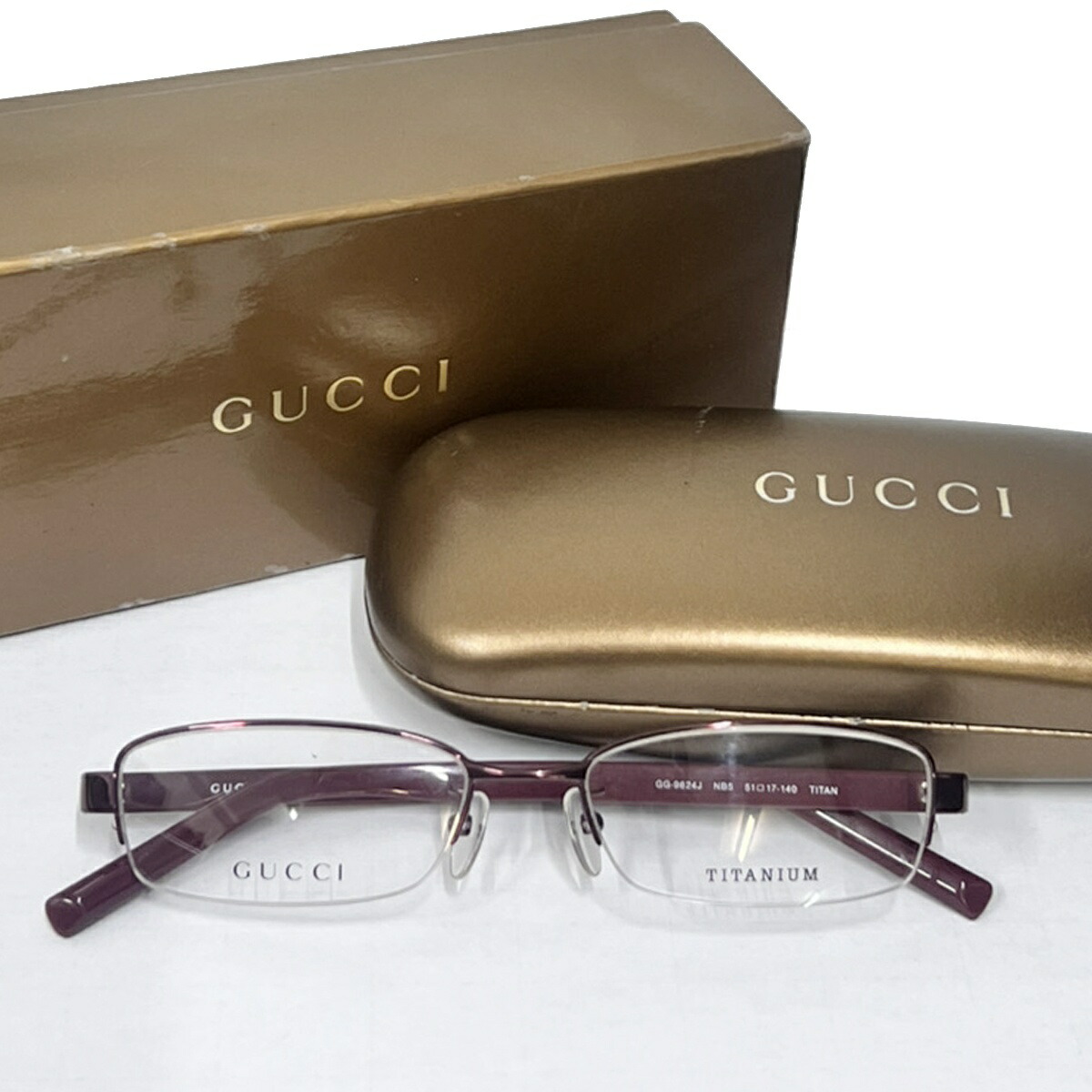 楽天市場】【GUCCI】グッチメガネケース レッド 赤 ハードケース