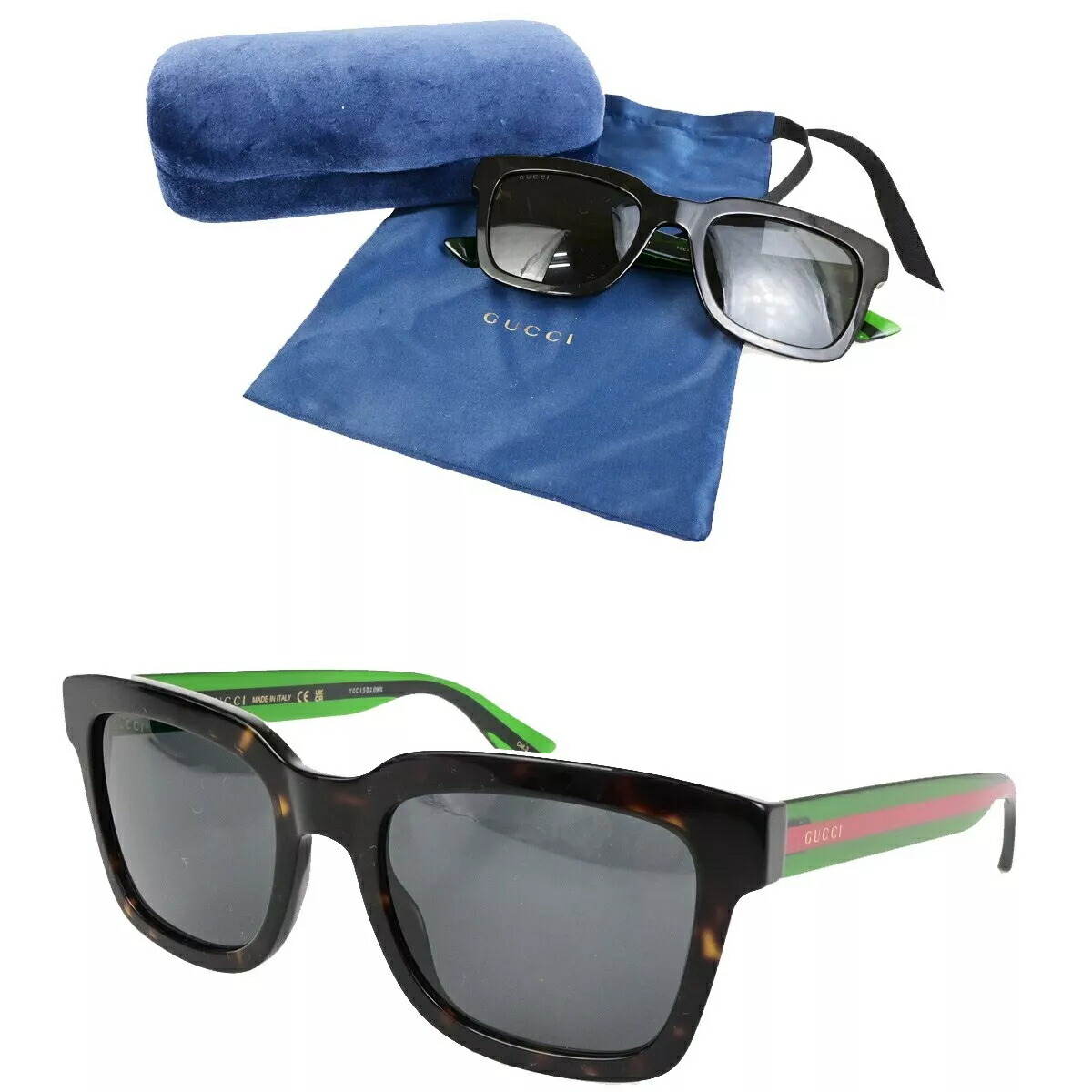 楽天市場】グッチ サングラス GUCCI シャイニーブラック GG 135 1189/S