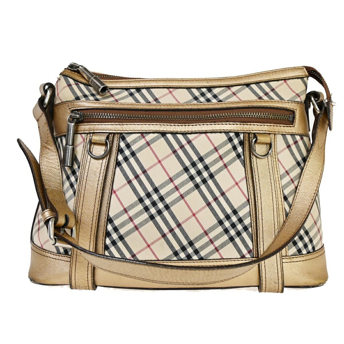BURBERRY バーバリー 一ショルダーバッグ ノバチェック  ブロンズ  60BS098