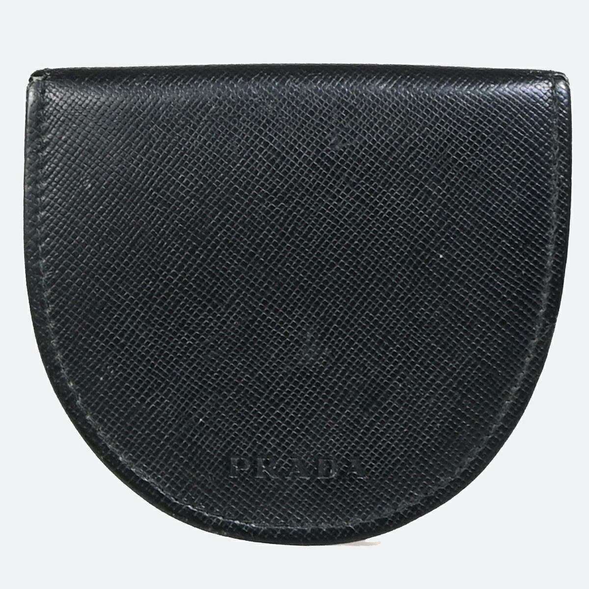 PRADA プラダ 小銭入れ コインケース ロゴ レザー 黒 ブラック 01BS117｜ブーム