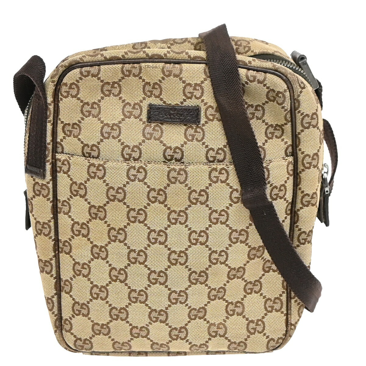 GUCCI グッチ ショルダーバッグ GG 帆布 なめし革 30KC053