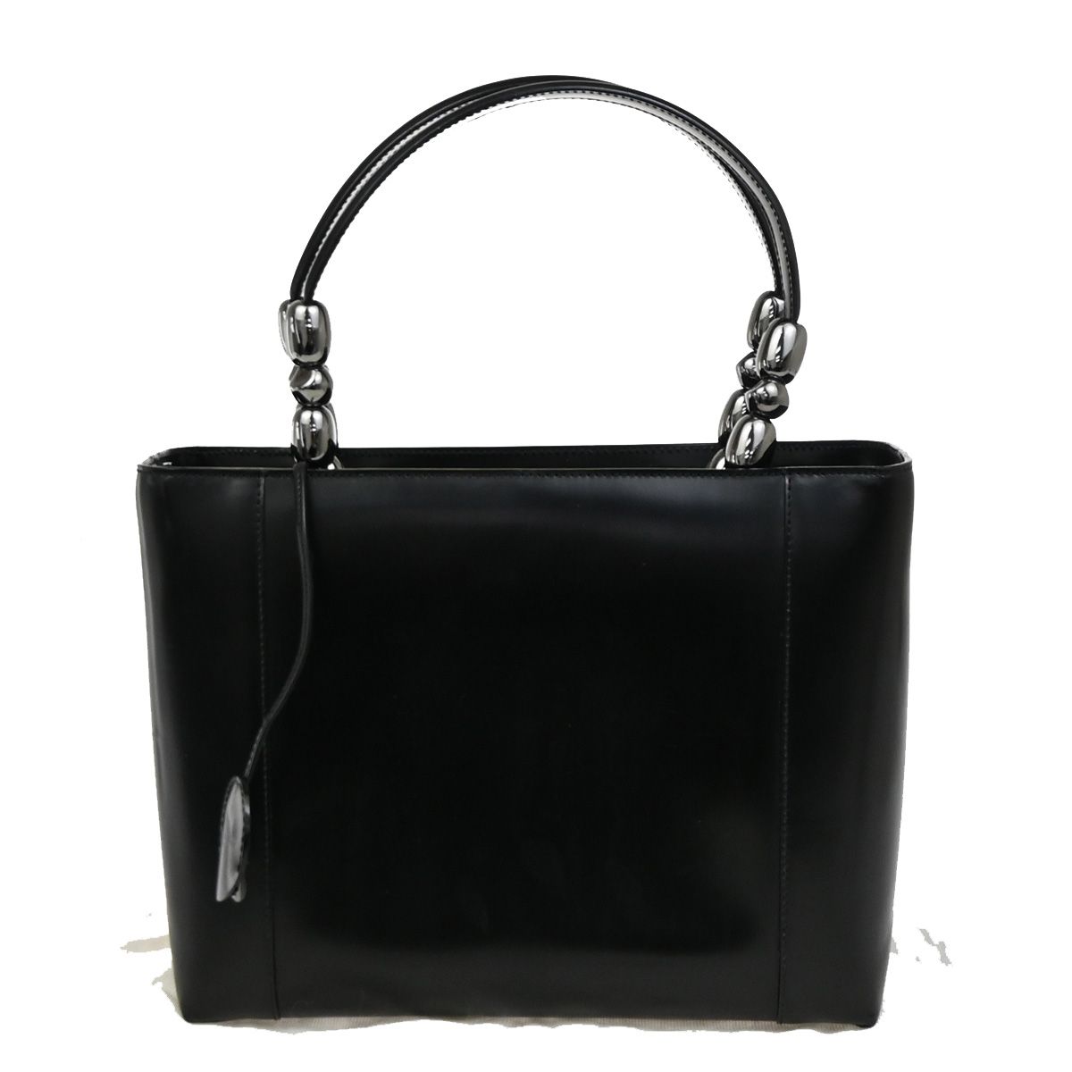 【中古】クリスチャン クリスチャンディオール CHRISTIAN DIOR ロゴタイプ マリス パール トート ハンドバック 黒いこと SHW イタリア製95TA404