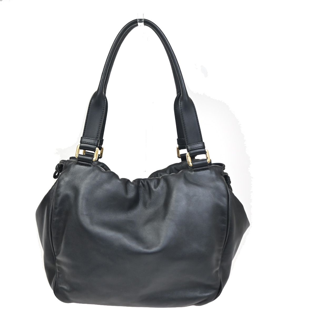 【中古】 ロエベ LOEWE アナグラム ロゴ ショルダーバッグ/ハンドバッグ ナッパレザー ブラック GHW（ゴールド金具） スペイン製75RL779｜ブーム 54,780円