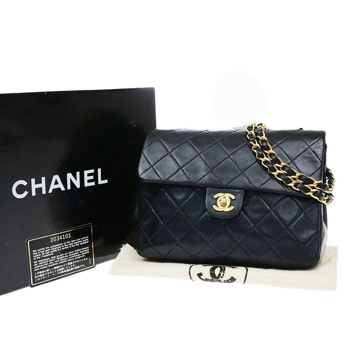 【中古】シャネル CHANEL CC ミニマトラッセ チェーンショルダーバッグ レザー ブラック GHW（ゴールド金具）830RP190｜ブーム