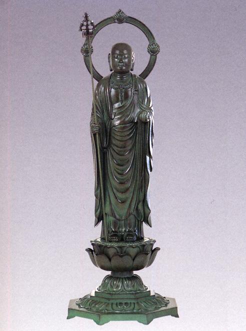 【楽天市場】仏像 地蔵菩薩 青銅色 36 合金製 紙箱入【高岡銅器】：仏具徳