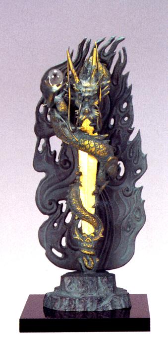 楽天市場】倶利伽羅不動(くりからふどう) 尺1 青銅色 塗板 化粧箱付