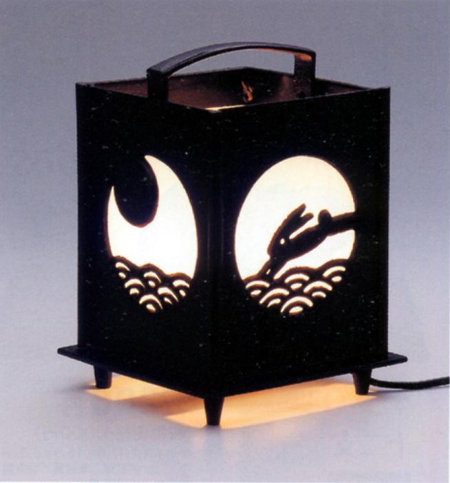 楽天市場】贈答 ギフト 置行灯 波にうさぎ 紙箱入 電装付 鋳鉄製 高岡