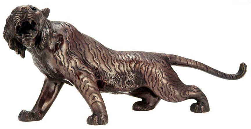 楽天市場】置物 干支□ 黄金の虎 中 □合金製 木製台・立札付 化粧