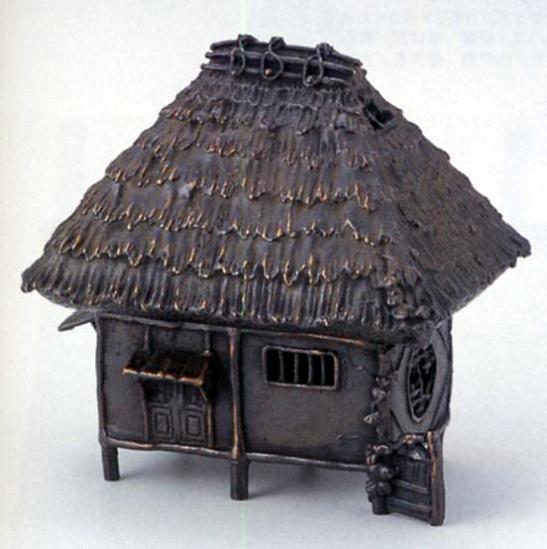 香炉・香立て■　葛屋　■研斎作　銅製　桐箱入【高岡銅器】