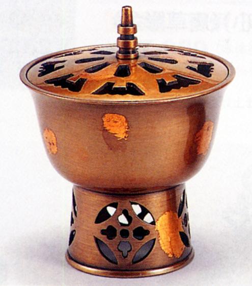 香炉・香立て■ 香炉 陽光 ■青銅(ブロンズ)製 桐箱入り【高岡銅器】|仏具徳