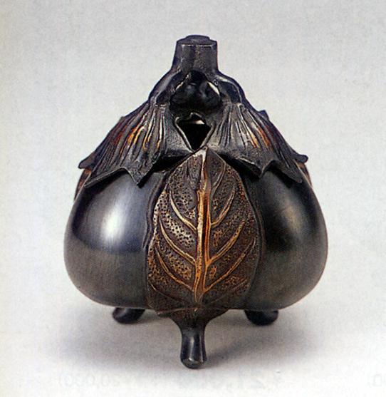 楽天市場】高岡銅器 香炉 壱不二弐鷹参茄子香炉 : お香・線香