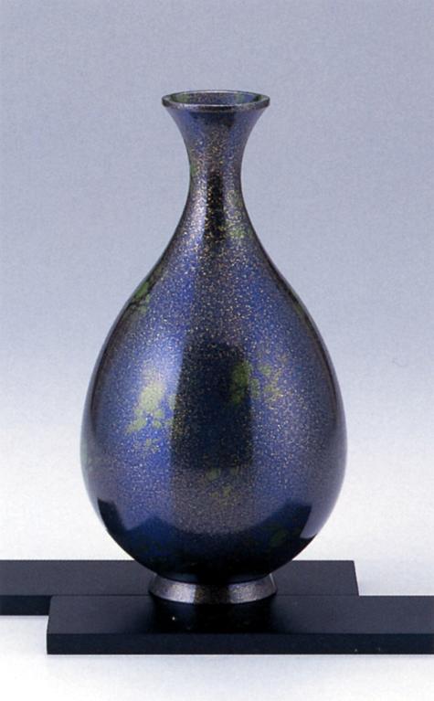 楽天市場】花器・花瓶□ 花器 幸運の壺 □木札・トチ板付□青銅