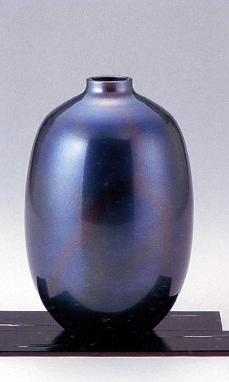 花器・花瓶■ 繭(まゆ)型 ■銅製 敷板付 化粧箱入り【高岡銅器】|仏具徳