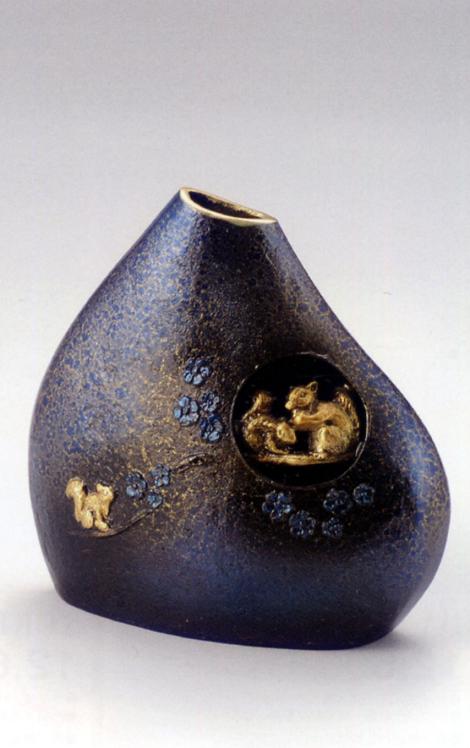 く日はお得 花器 花瓶 森の声 リス 青銅 ブロンズ 製 紙箱入り 高岡銅器 ｄ87 08 Alltravelessentials Com