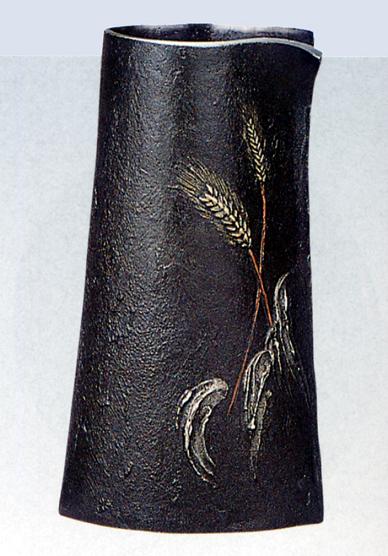 花器・花瓶■　花器　実（みのり）　■大森孝志作　青銅(ブロンズ)製　桐箱入り【高岡銅器】