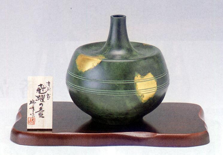 楽天市場】花器・花瓶□ 鯉花器 メッキ □合金製 化粧箱入り【高岡銅器