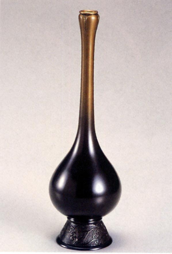 楽天市場】【茶器/茶道具 花入れ 置用】 唐銅（唐金） 水瓶 角谷一圭作