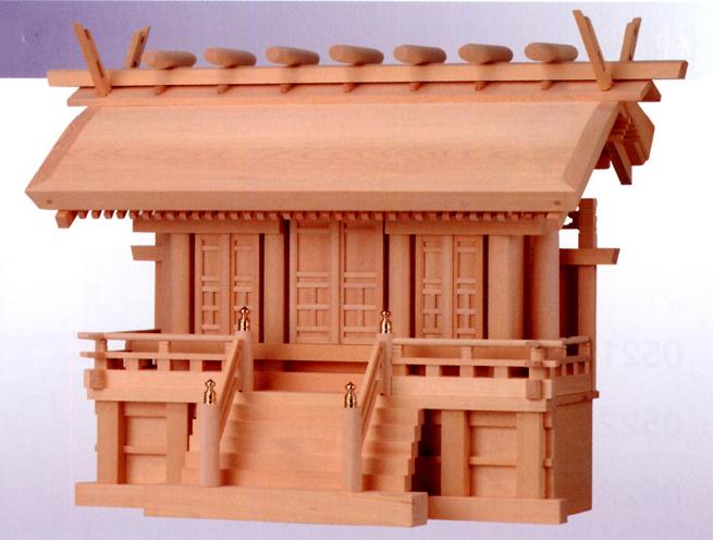 お宮 神棚 お寺さま■ 横通し三社厚大屋根（みす付） ２尺 ■特撰お寺さま【日本製】