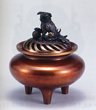 楽天市場】【茶器/茶道具 香炉】 唐銅（唐金） 獅子蓋 鉄鉢 山水象耳
