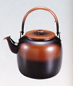 茶器・茶道具■　腰黒水注【口蓋付】　■銅製　紙箱入【高岡銅器】