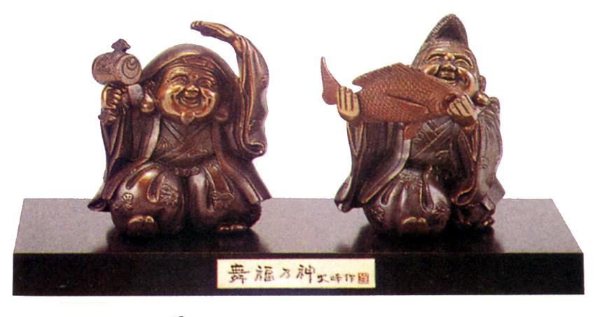 楽天市場】仏像 七福神□ 鹿寿老人 □蝋型青銅(ブロンズ）製 桐